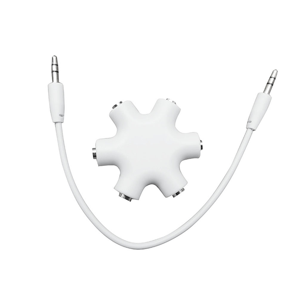 Mix Audio Music - 6 Port 3.5mm Earphone Splitter Snow