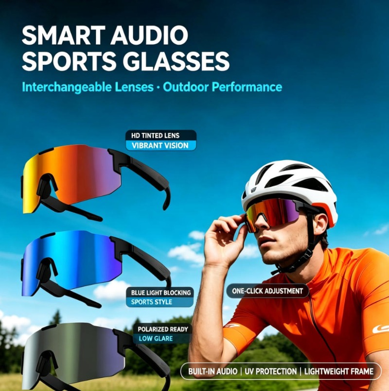 Mix Audio Music - Smart Audio Sports Sunglasses Bluetooth Headset