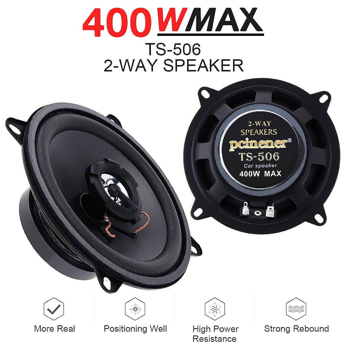 5 Inch 400W / 500W 2-Way Car H - Audio Universal Music ulasan dan harga