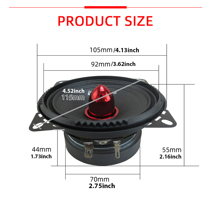 2pcs 4inch Midrange Speakers 4 - Audio Universal Music ulasan dan harga