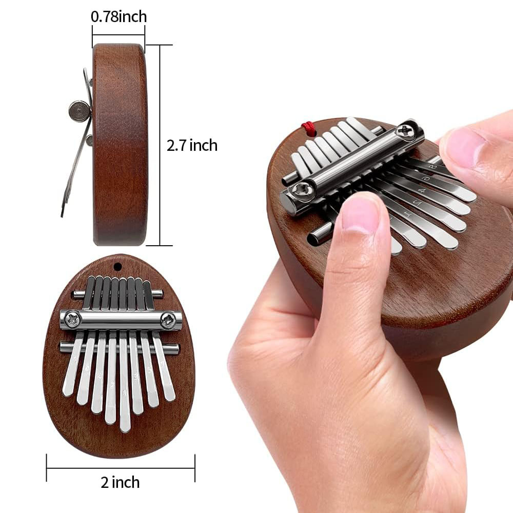 Portable Solid Wood 8 Key Mini - Kalimba Thumb Piano ulasan dan harga