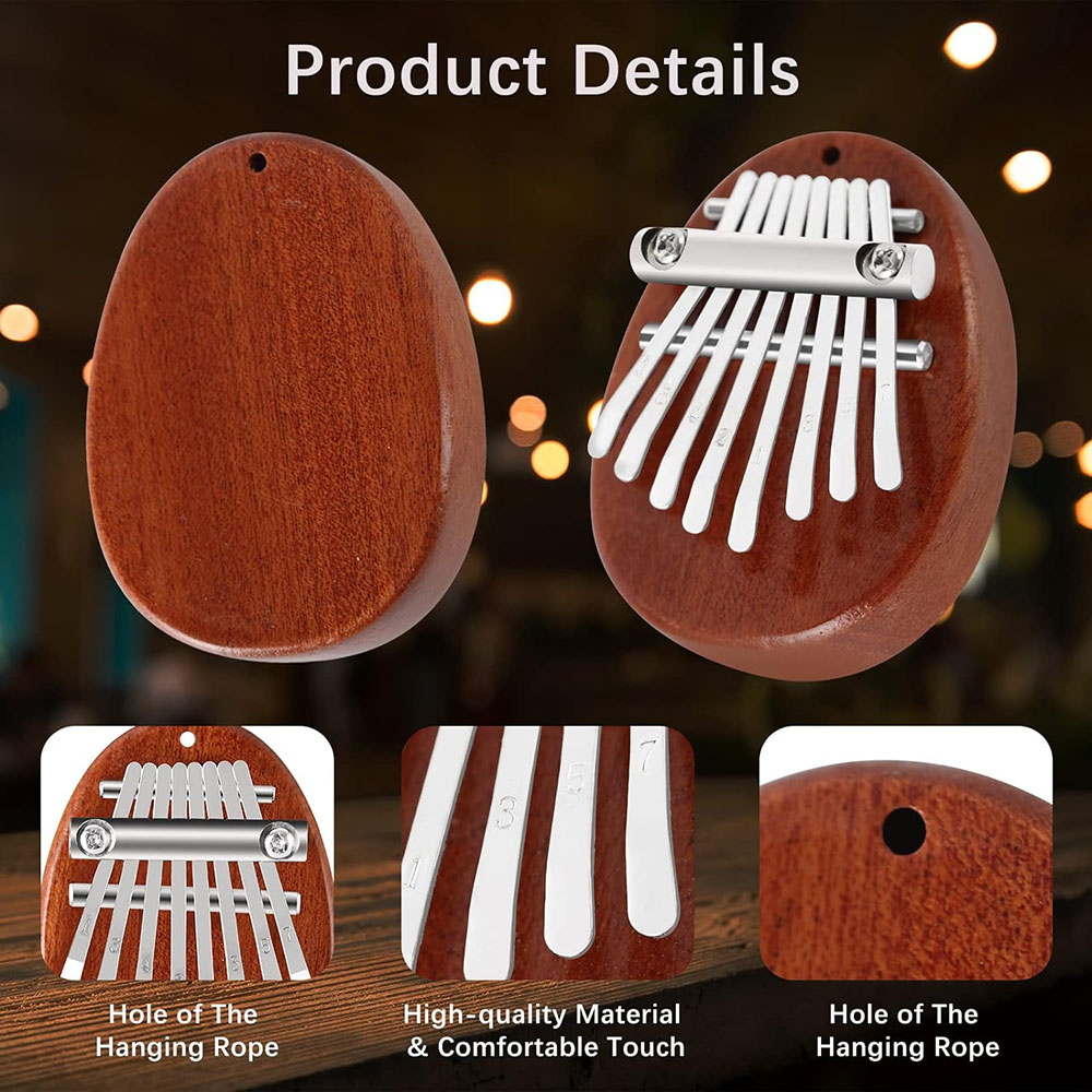 Portable Solid Wood 8 Key Mini - Kalimba Thumb Piano ulasan dan harga